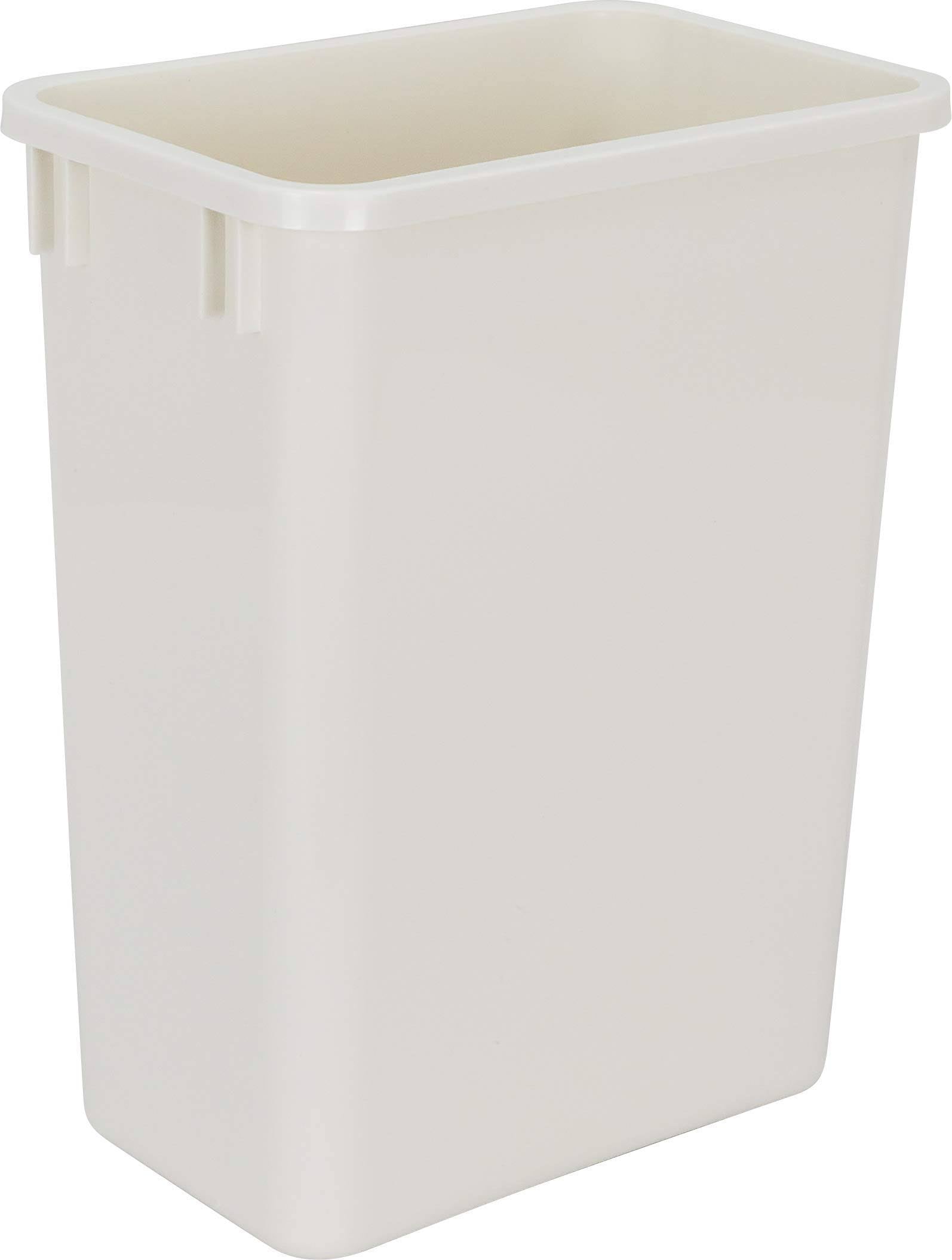 Hardware Resources CAN-35W Plastic Waste Container, White