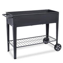 FOYUEE Raised Planter Box with Legs Outdoor Elevated Garden Bed on Wheels for Vegetables Flower Herb