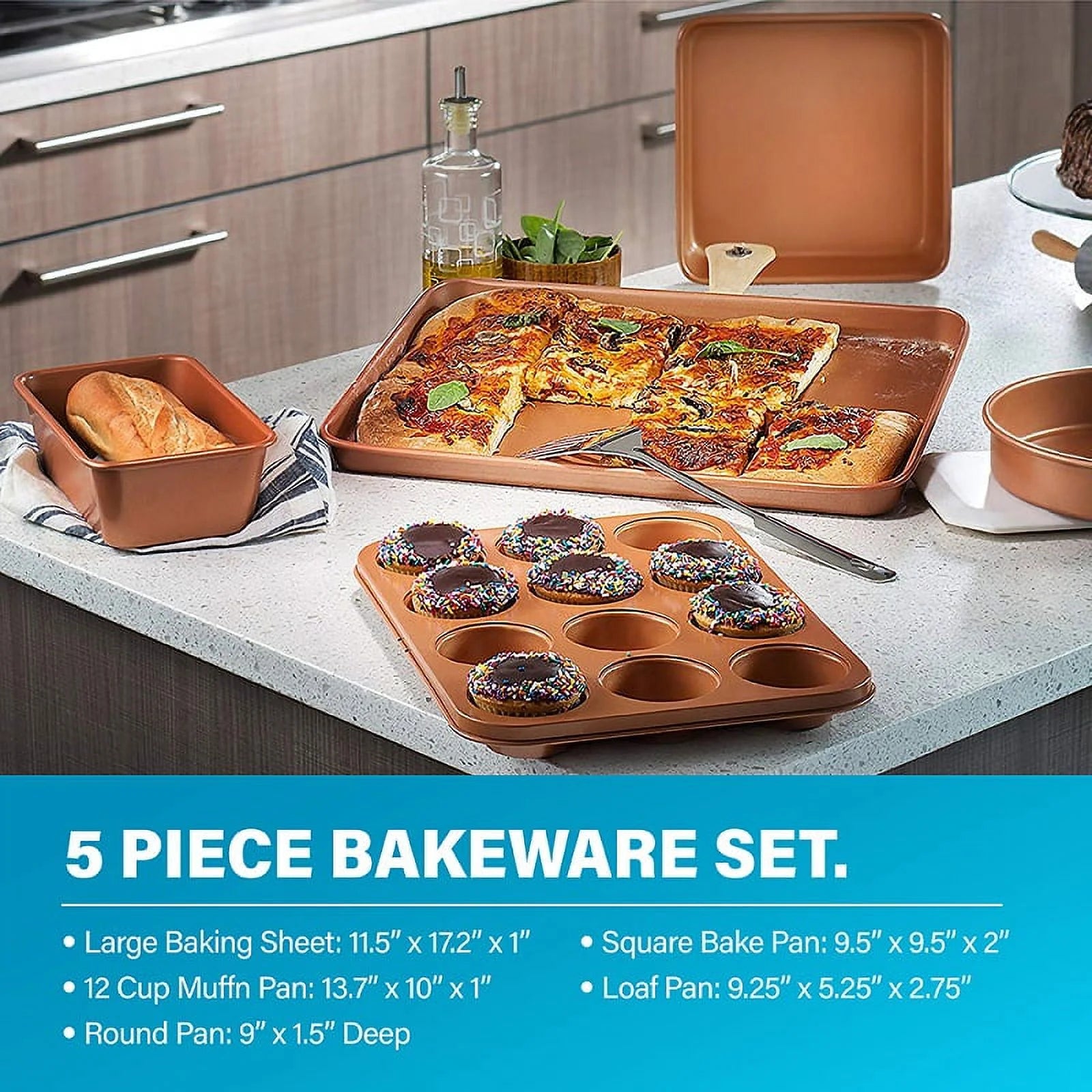 Gotham Steel 32 Pcs Pots and Pans Set Non Stick, Cookware Set with Bakeware and Premium Food Storage Set Nonstick Pots and Pans Set, Red