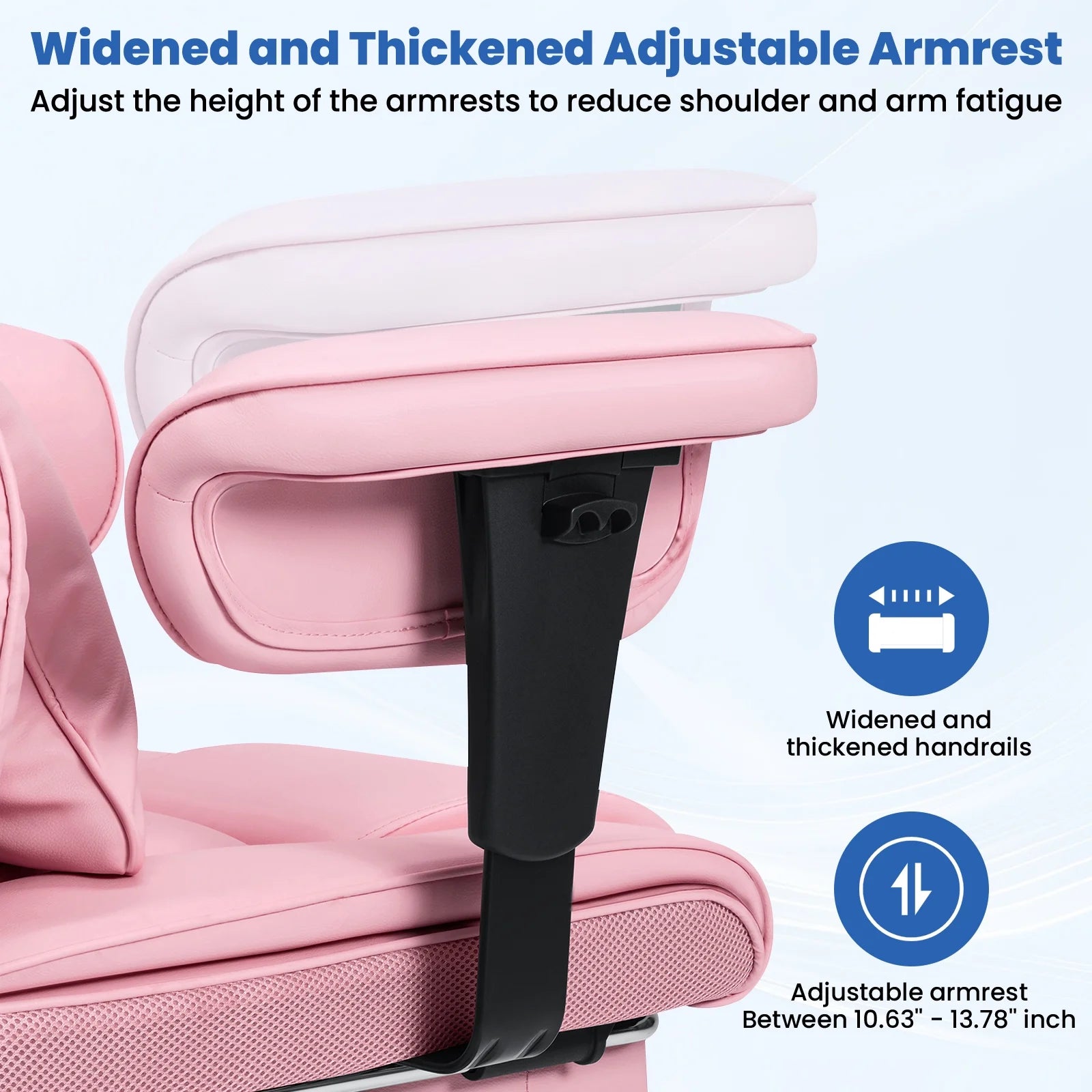 Hoffree Big and Tall Fabric Office Chair 450 lb, Executive Desk Chair with Massage Ergonomic Computer Chair with Footrest Reclining Desk Office Chair with Lumbar Support for Home Office