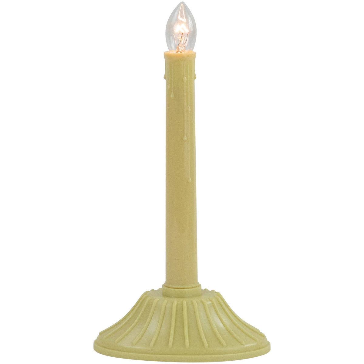 Ivory Single Light Christmas Candolier Candle Lamp - 9.5 inch