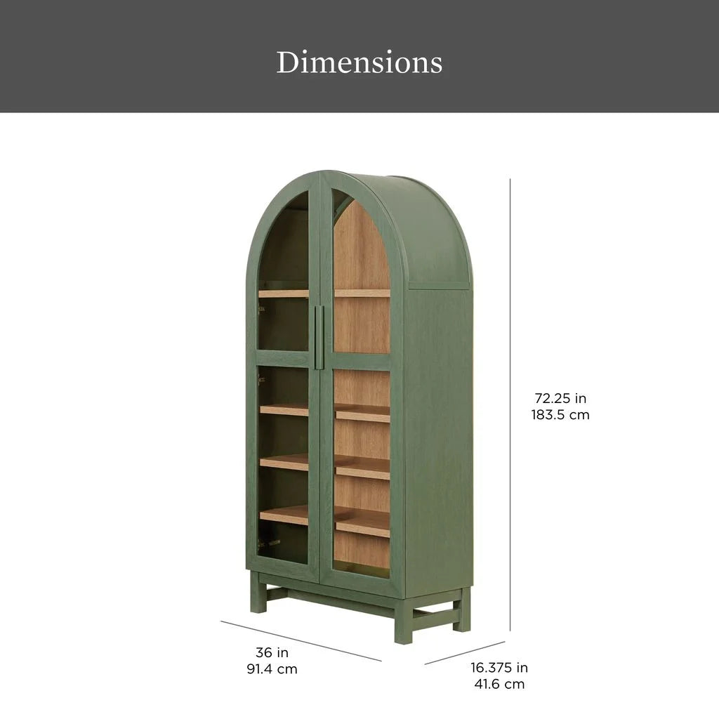 Better Homes & Gardens Juliet Arch Accent Cabinet, Black Finish