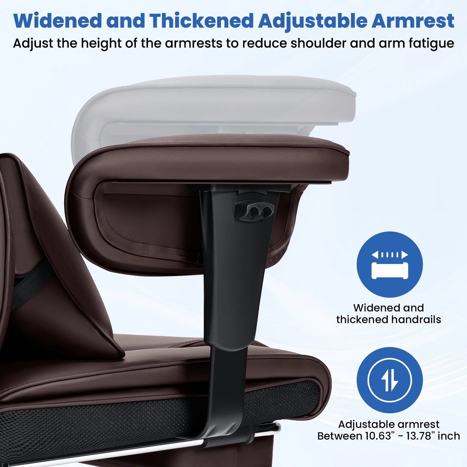 Hoffree Big and Tall Fabric Office Chair 450 lb, Executive Desk Chair with Massage Ergonomic Computer Chair with Footrest Reclining Desk Office Chair with Lumbar Support for Home Office