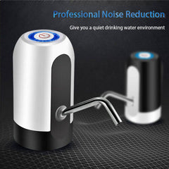 D DATADAGO 5 Gallon Electric Drinking Portable Water Dispenser, Universal USB Charging Water Bottle Pump for 2-5 Gallon with 2 Silicone